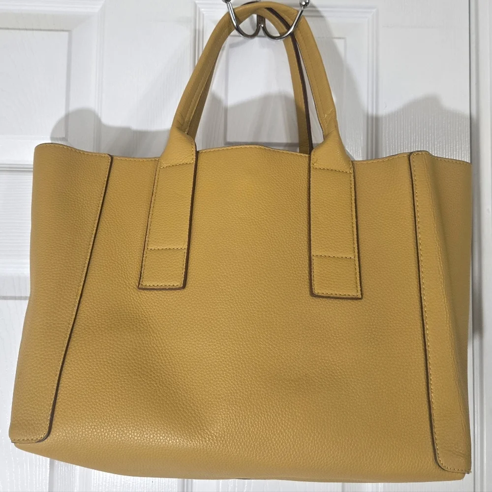 MNG Mango/Mustard Yellow Tote Purse Bag Boho Office Beachy Travel